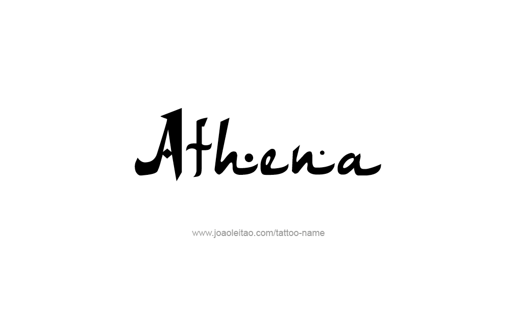 Tattoo Design  Name Athena  