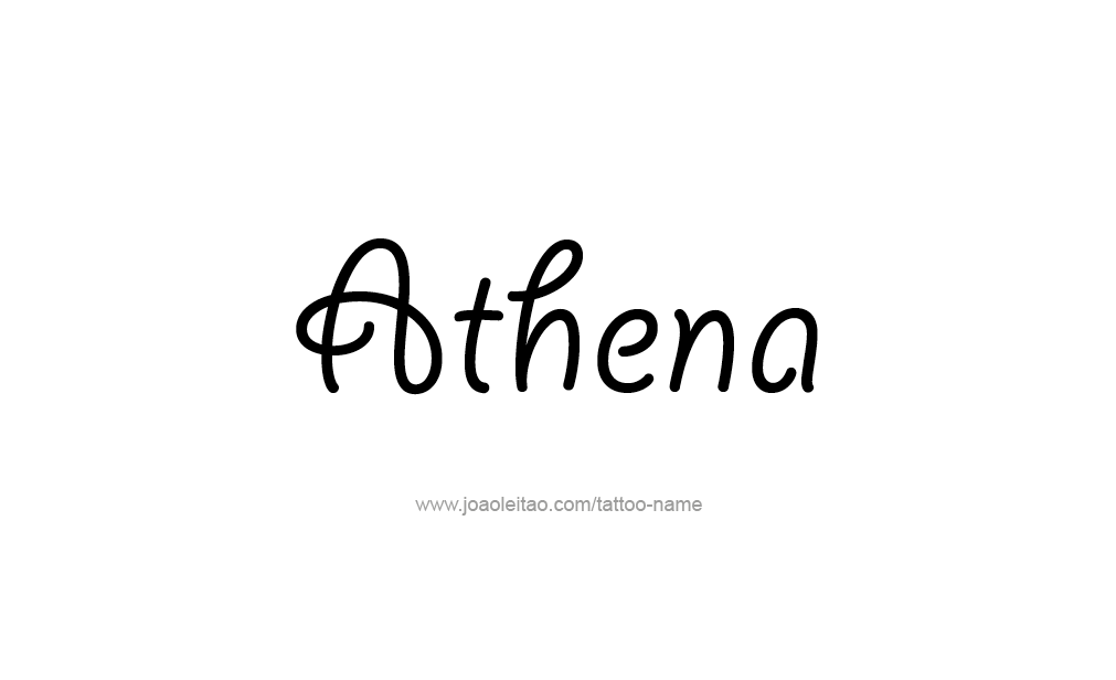 Tattoo Design  Name Athena  