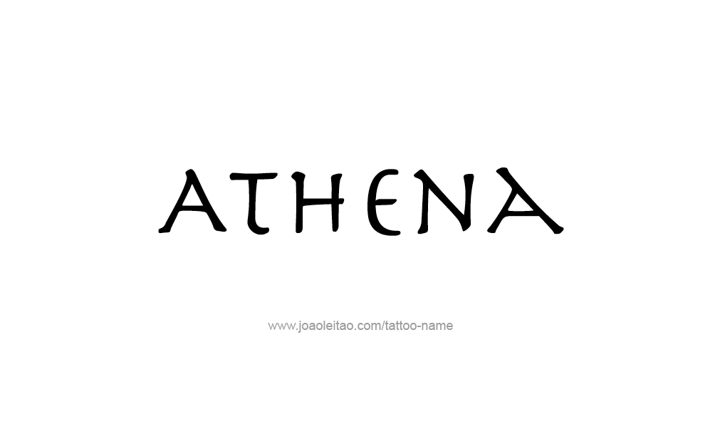 Tattoo Design  Name Athena  