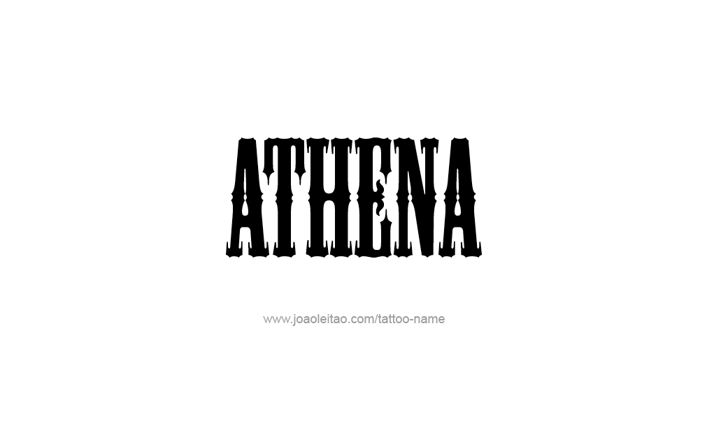 Tattoo Design  Name Athena  