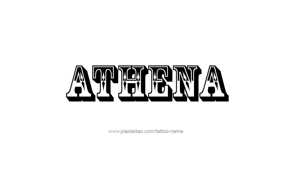 Tattoo Design  Name Athena  