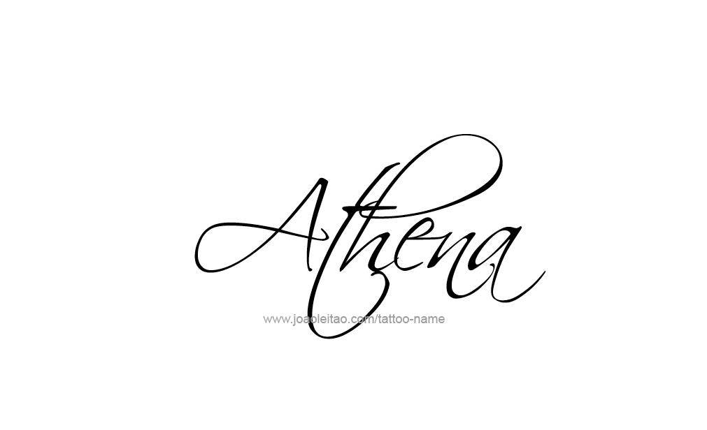 Tattoo Design  Name Athena  