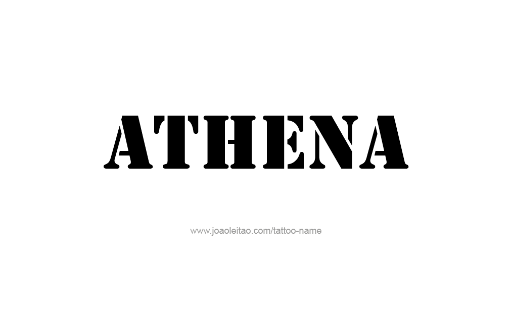 Tattoo Design  Name Athena  