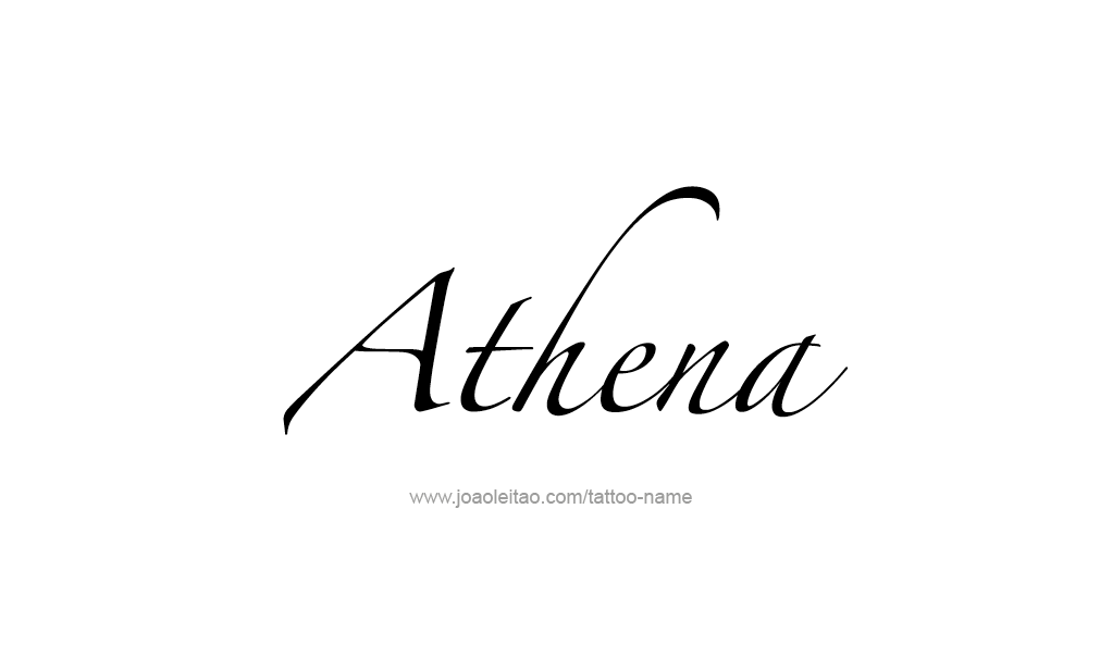 Tattoo Design  Name Athena  