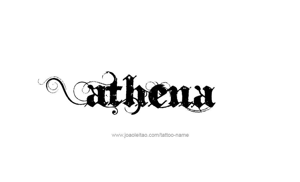 Tattoo Design  Name Athena  