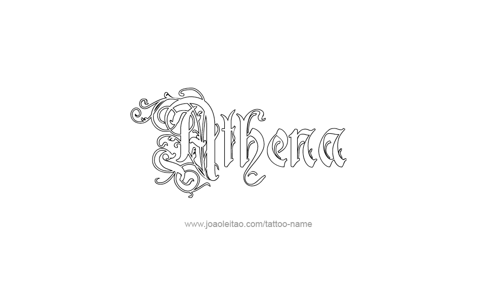 Tattoo Design  Name Athena  