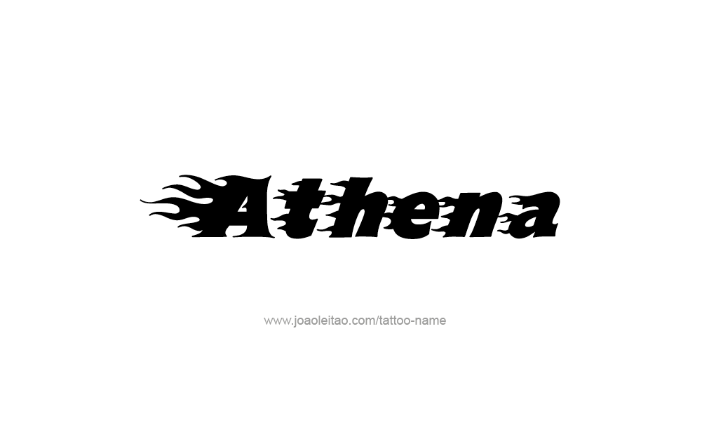 Tattoo Design  Name Athena  