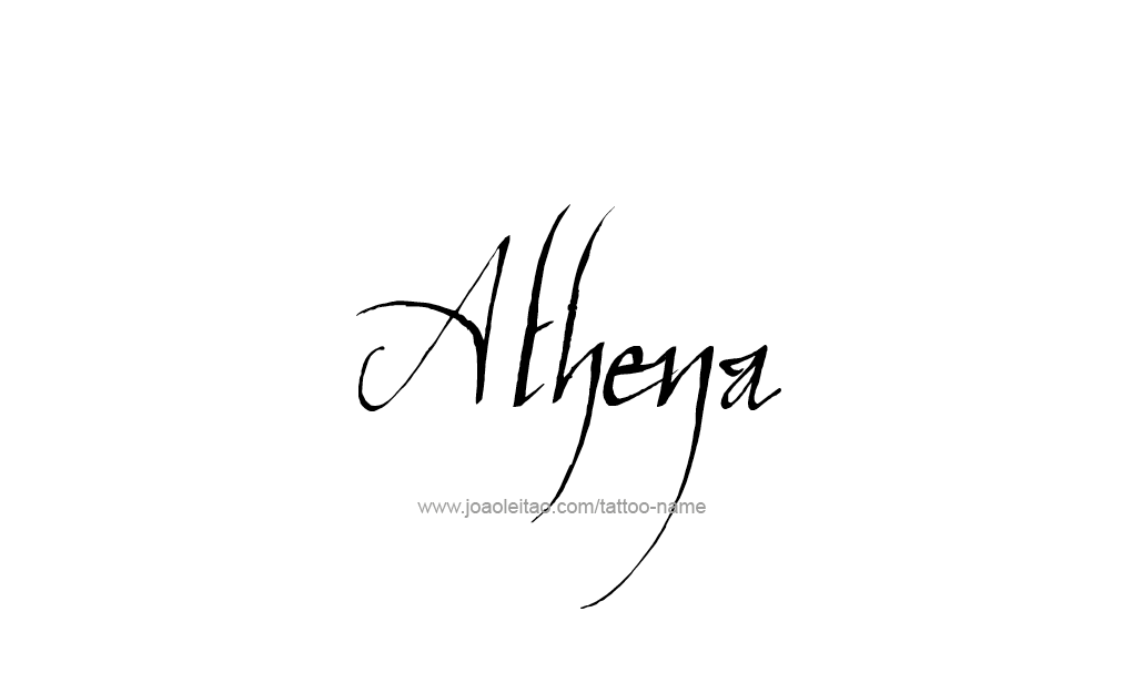 Tattoo Design  Name Athena  