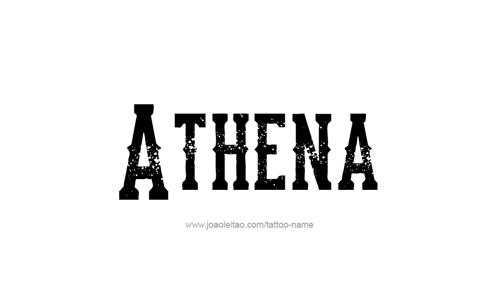 Tattoo Design  Name Athena  