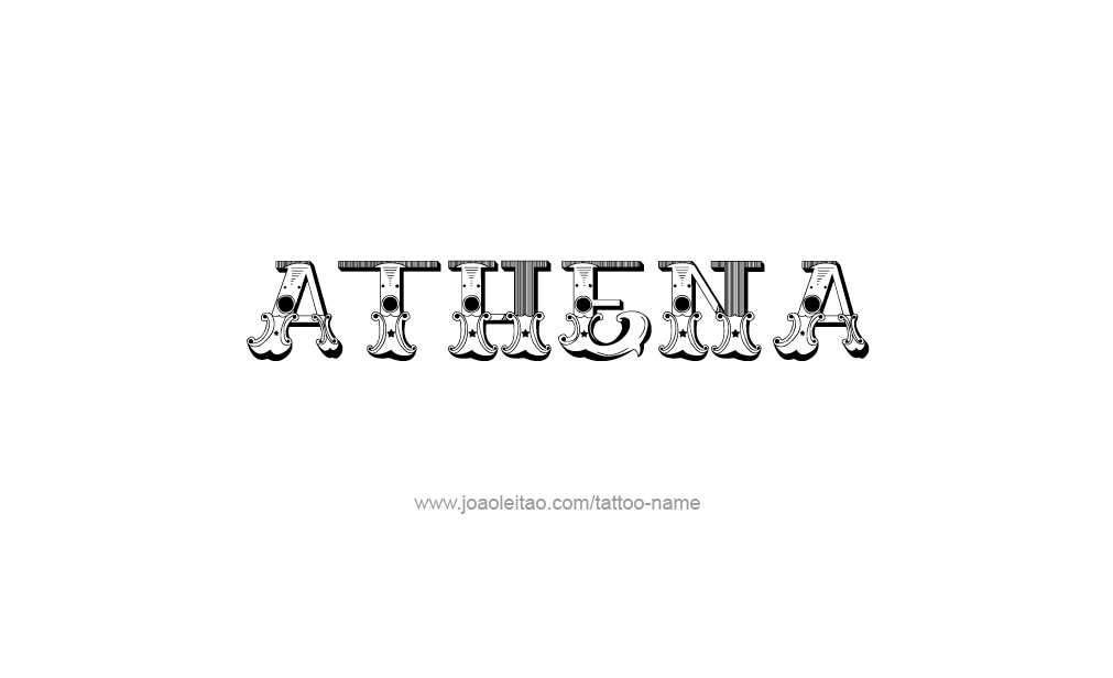 Tattoo Design  Name Athena  