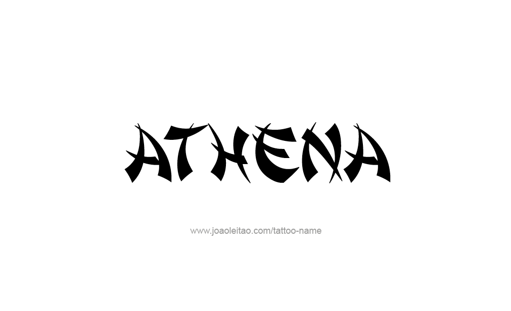 Tattoo Design  Name Athena