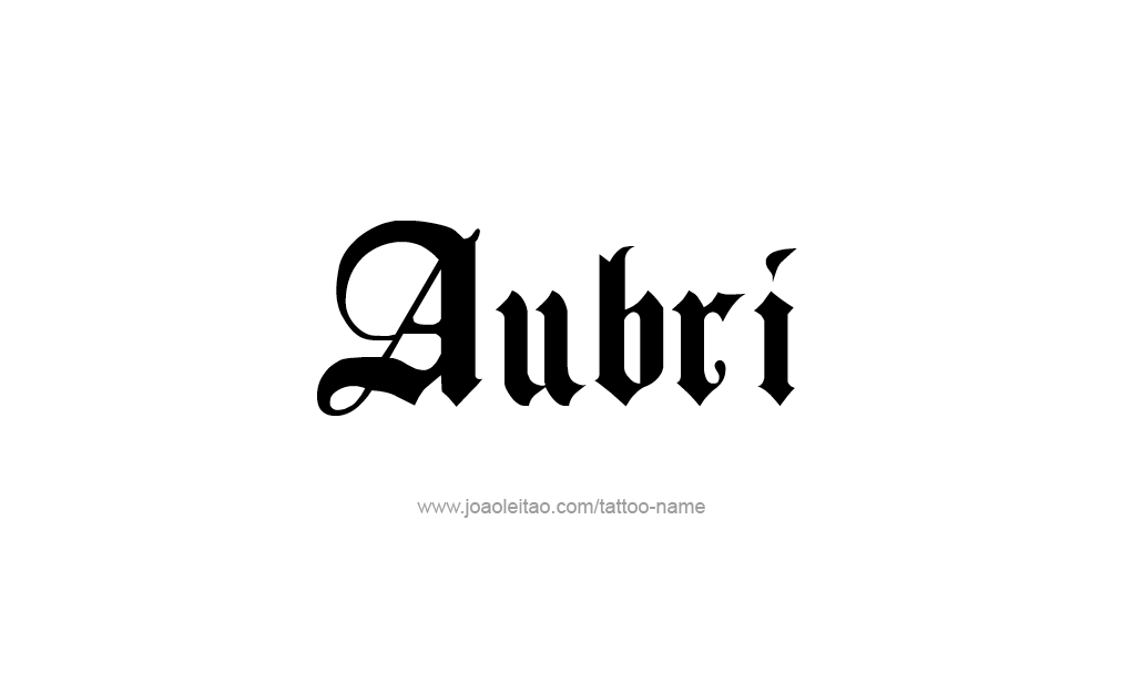 Tattoo Design  Name Aubri  