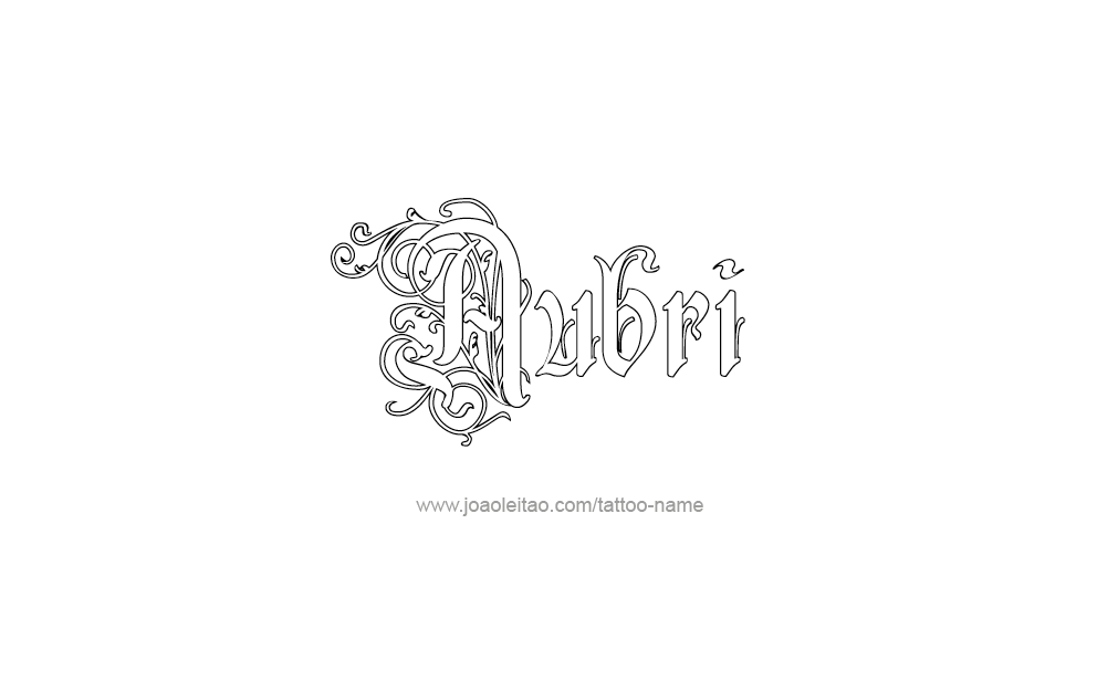 Tattoo Design  Name Aubri  