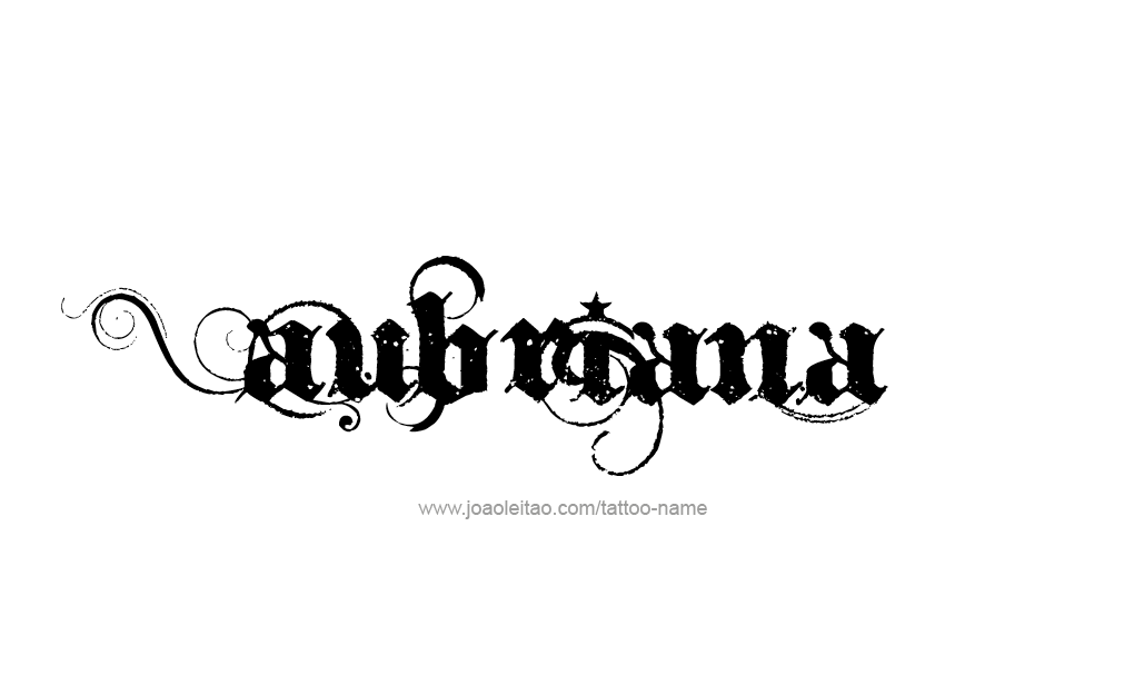 Tattoo Design  Name Aubriana  