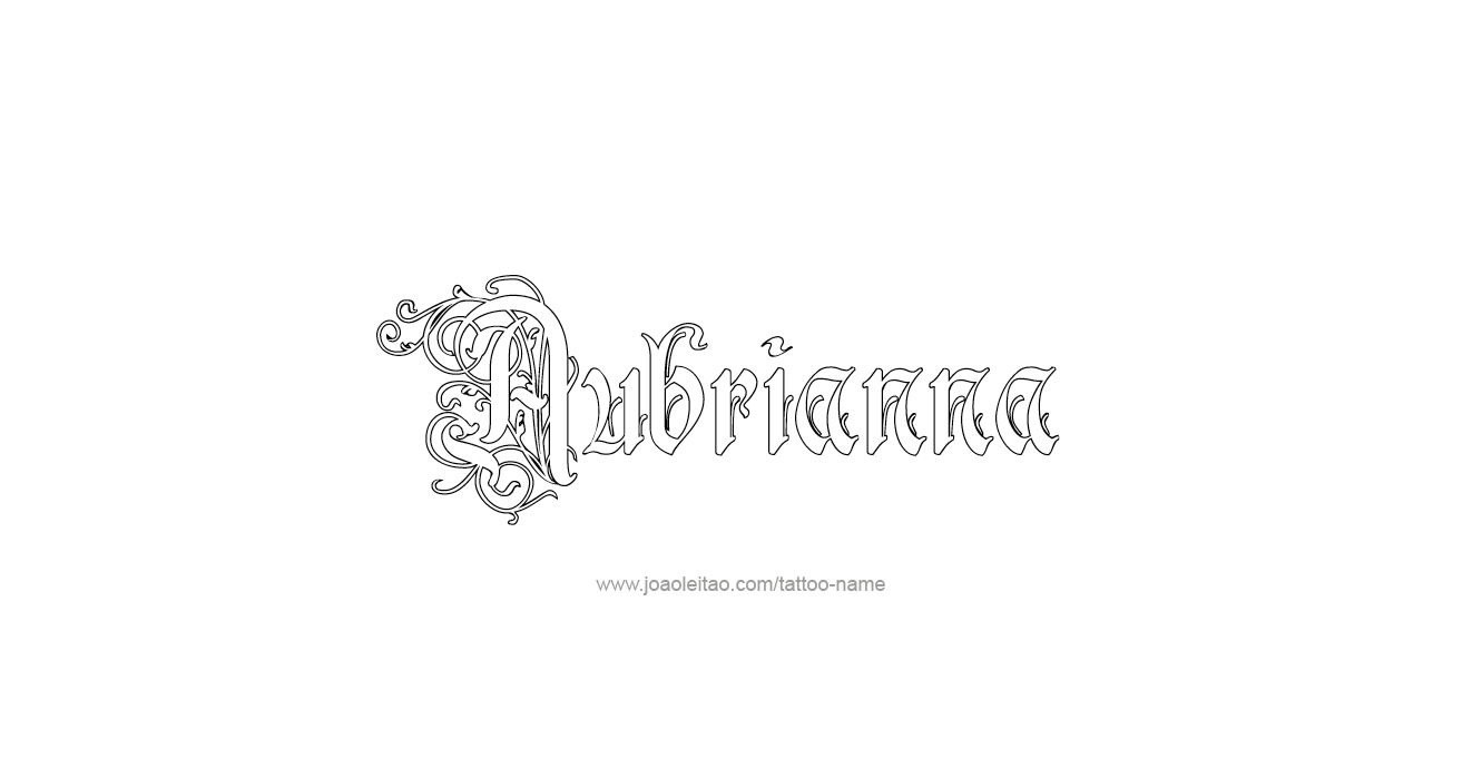 Tattoo Design  Name Aubrianna  