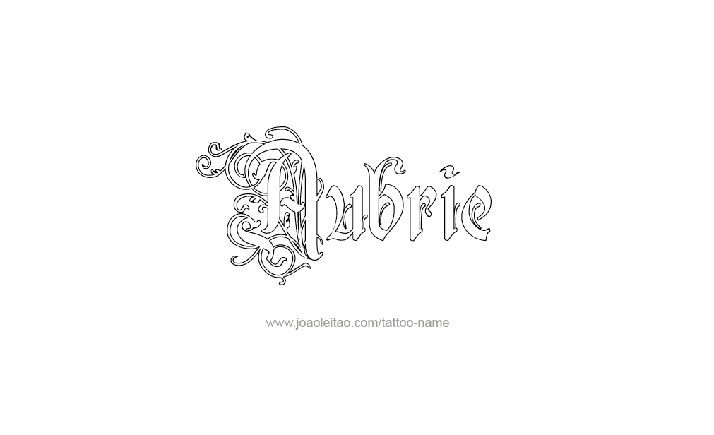 Tattoo Design  Name Aubrie  