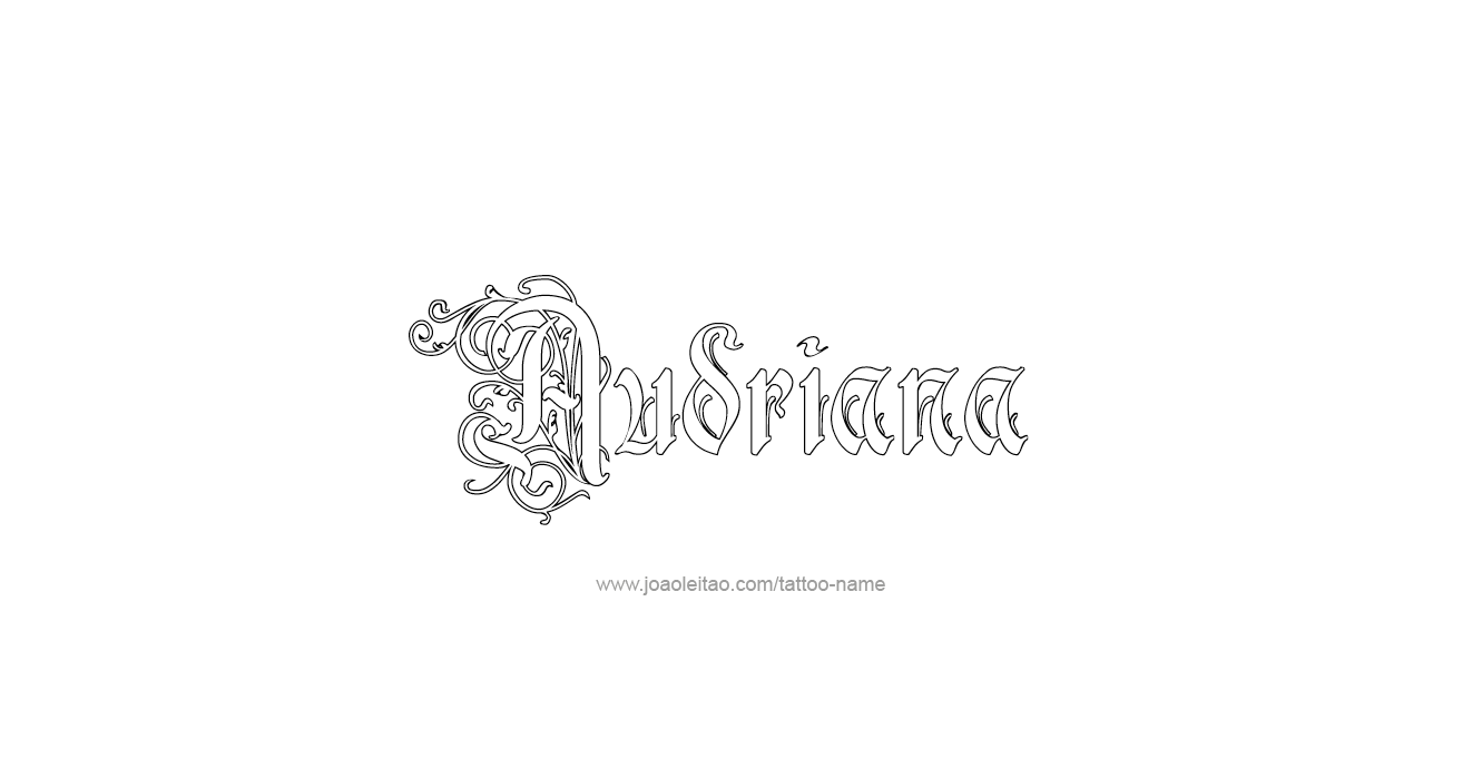 Tattoo Design  Name Audriana  