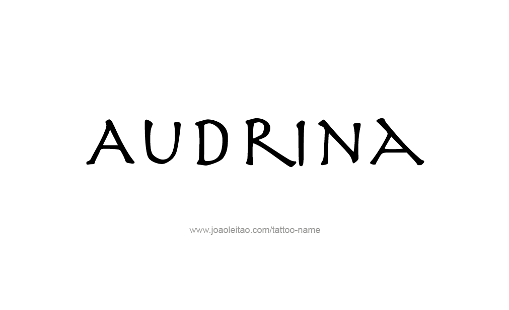 Tattoo Design  Name Audrina  