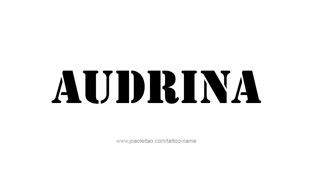 Tattoo Design  Name Audrina  