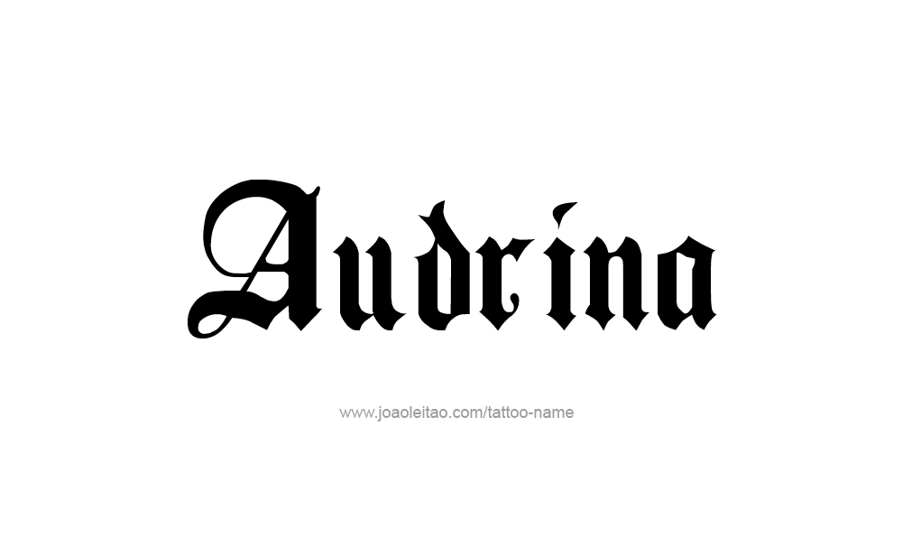 Tattoo Design  Name Audrina  