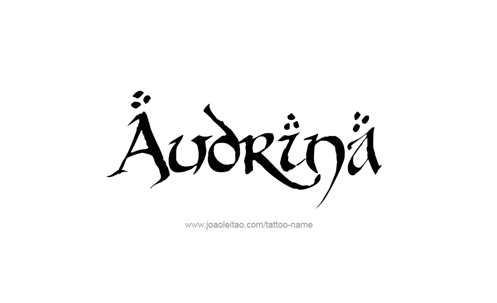 Tattoo Design  Name Audrina  