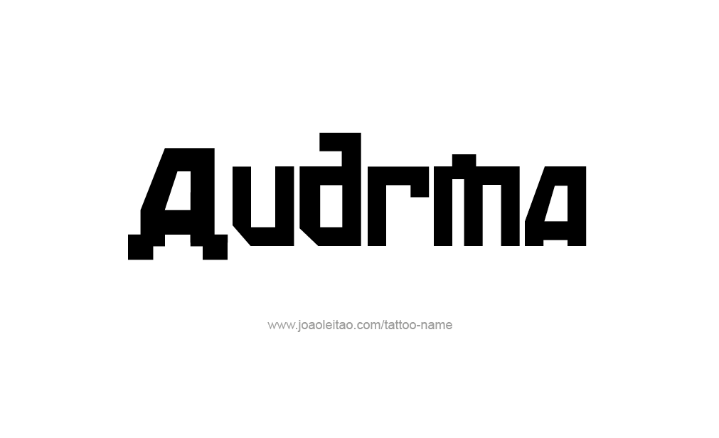 Tattoo Design  Name Audrina  