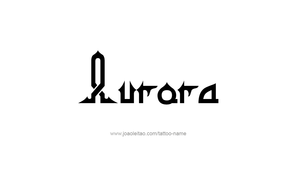 Tattoo Design  Name Aurora  