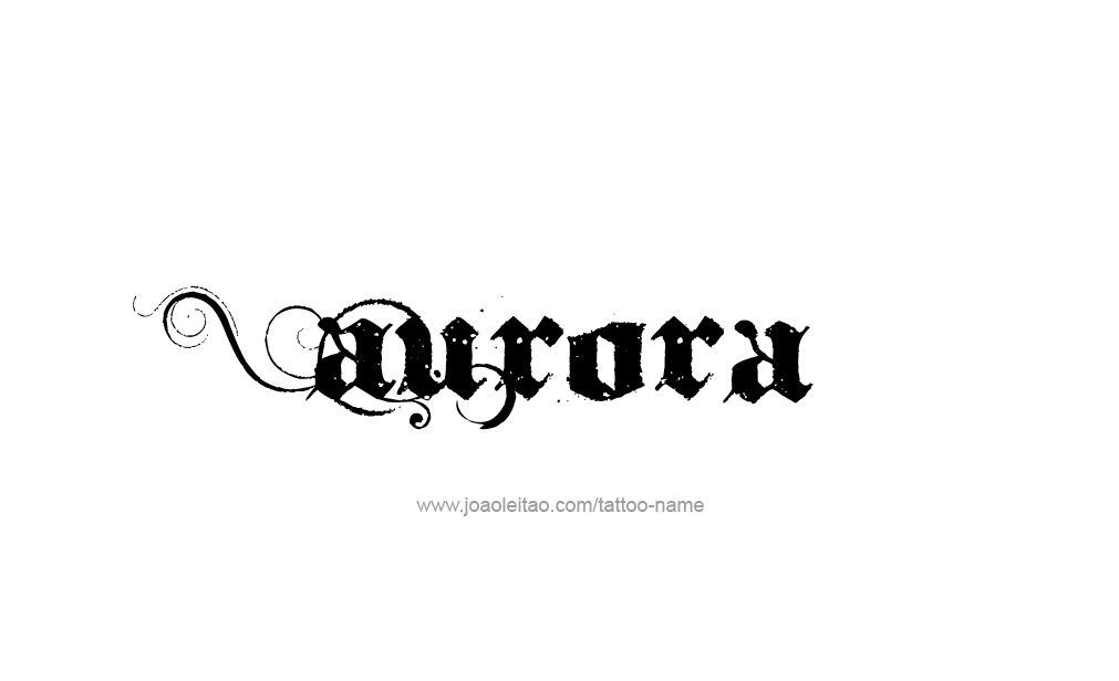 Tattoo Design  Name Aurora  