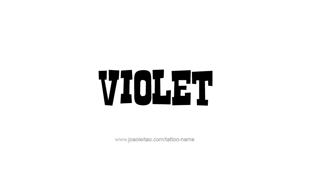 Tattoo Design  Name Violet  