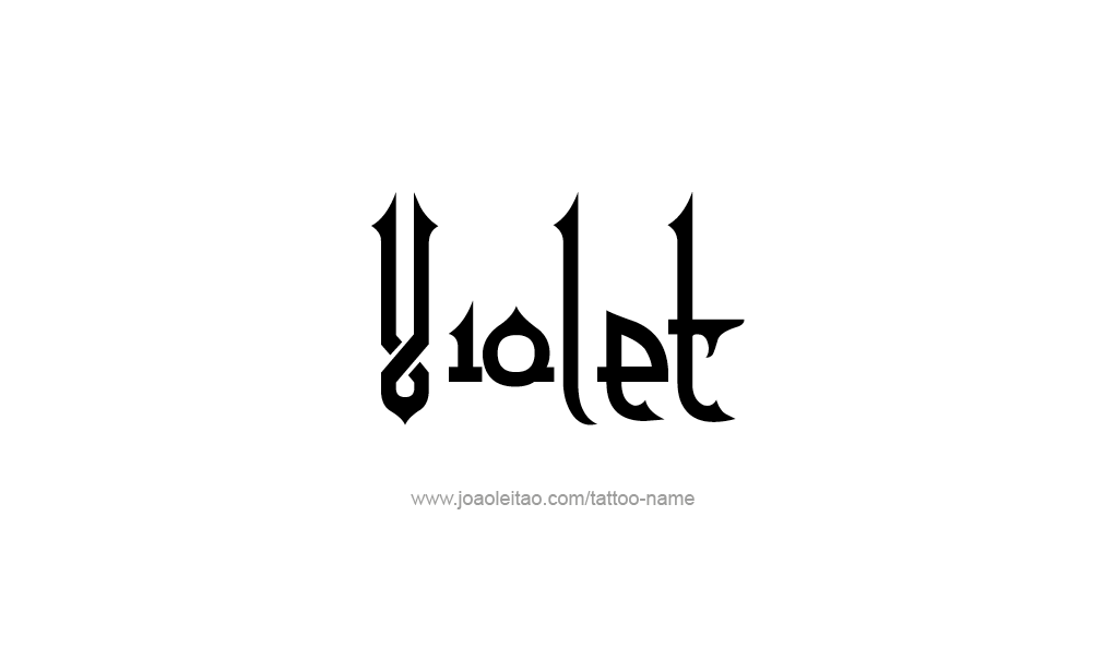 Tattoo Design  Name Violet  