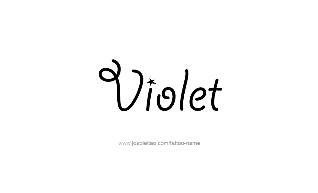 Tattoo Design  Name Violet  