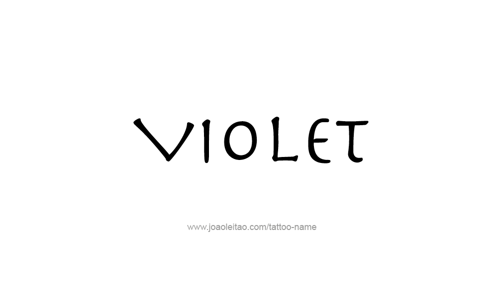 Tattoo Design  Name Violet  