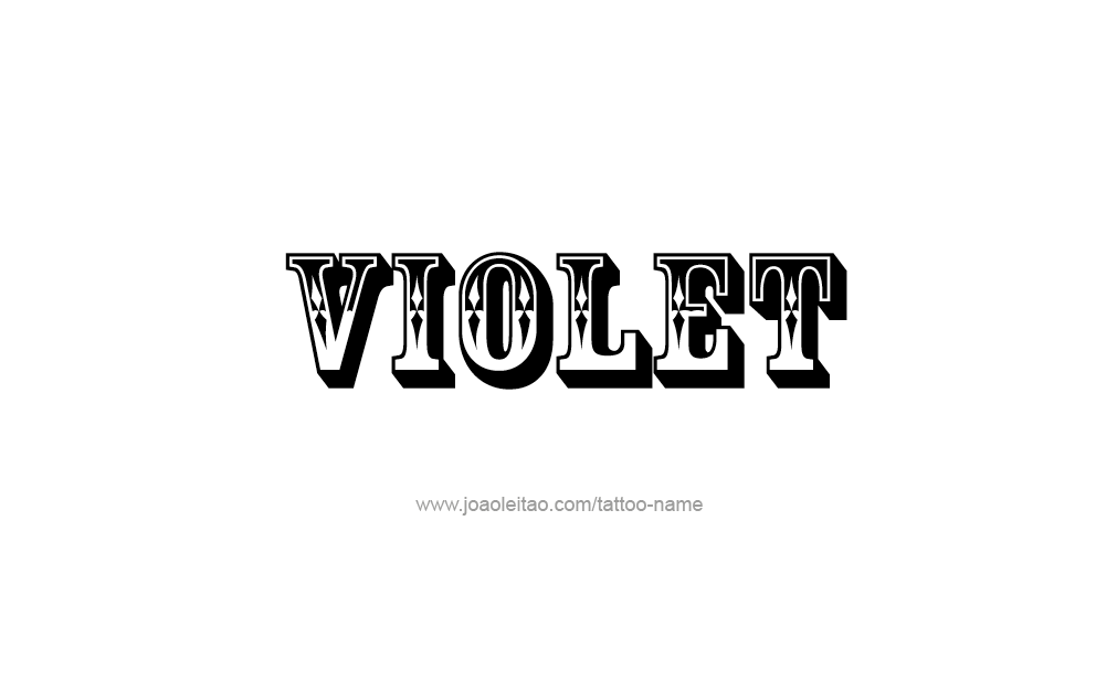 Tattoo Design  Name Violet  