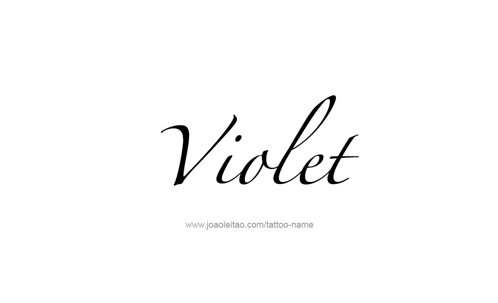 Tattoo Design  Name Violet  