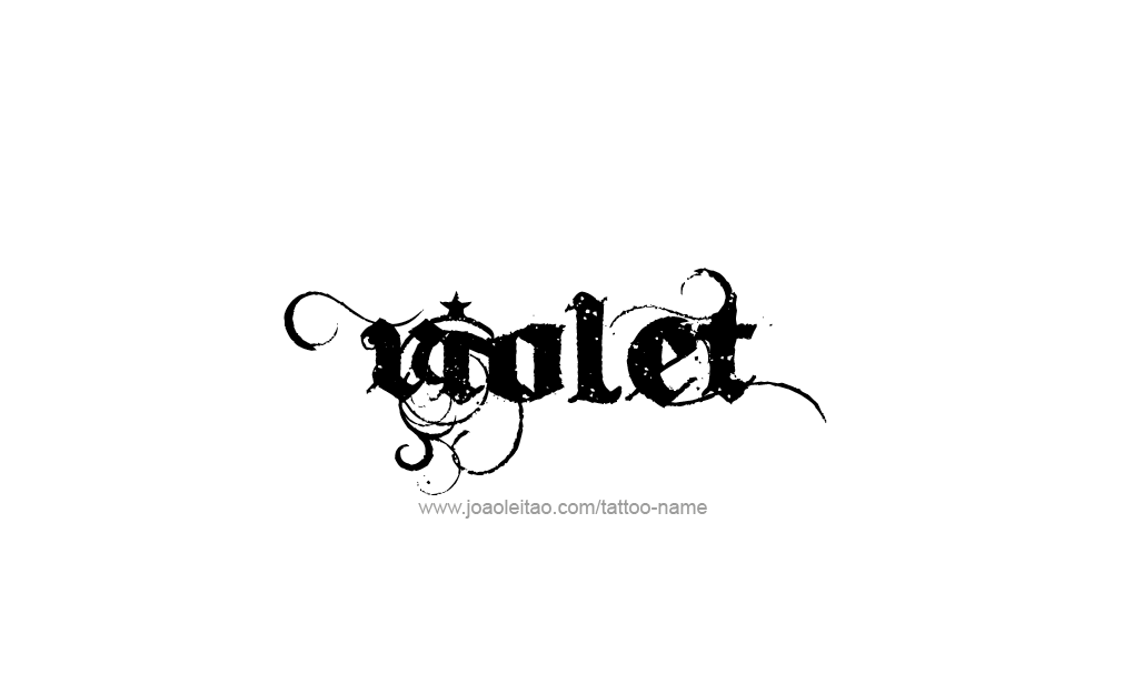 Tattoo Design  Name Violet  