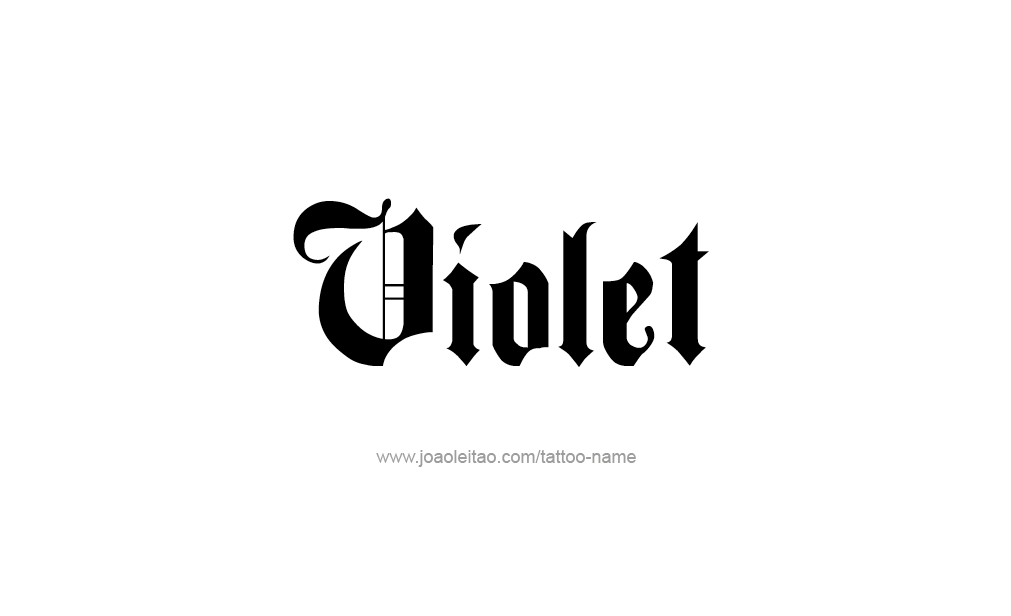Tattoo Design  Name Violet  