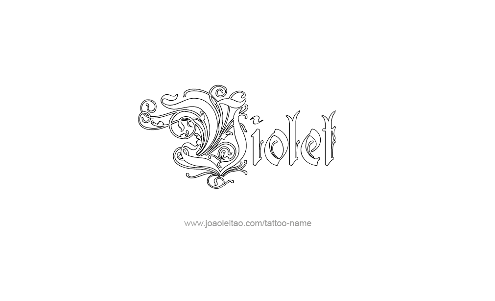 Tattoo Design  Name Violet  