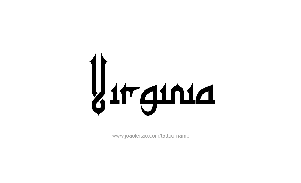 Tattoo Design  Name Virginia  