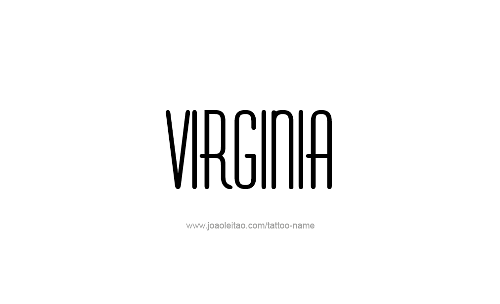 Tattoo Design  Name Virginia  