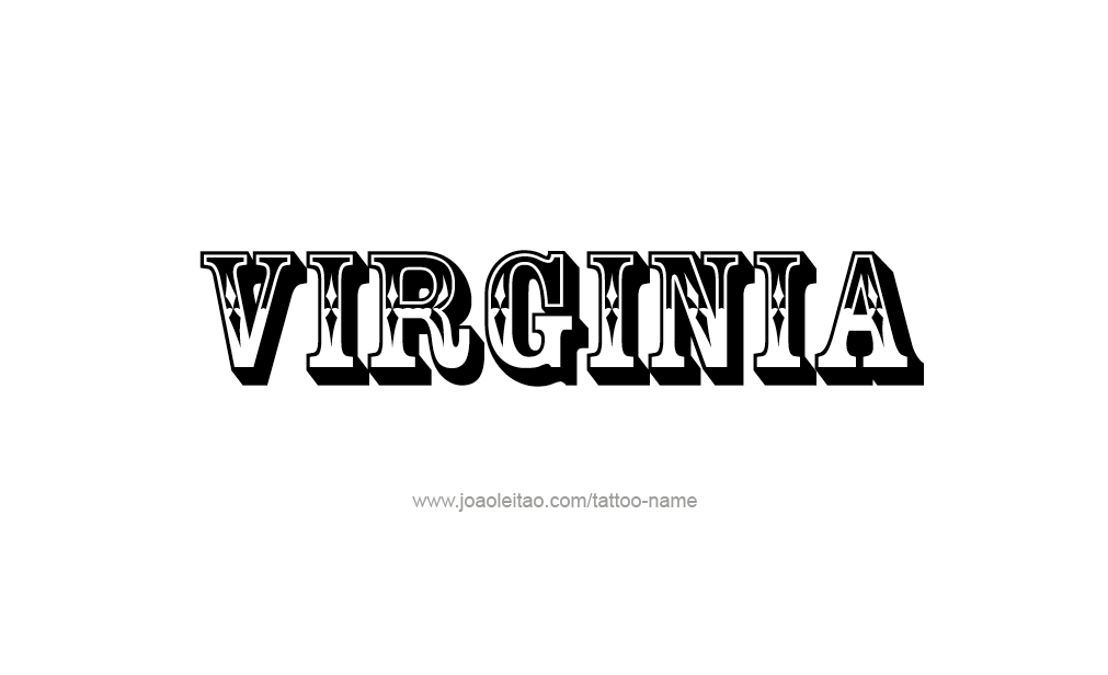 Virginia Name Tattoo Designs