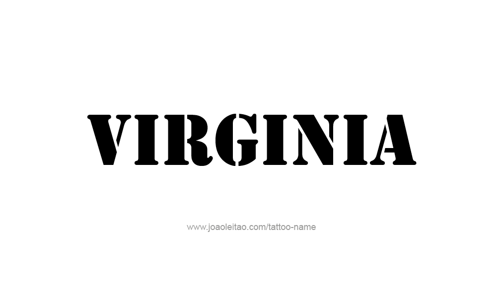 Tattoo Design  Name Virginia  