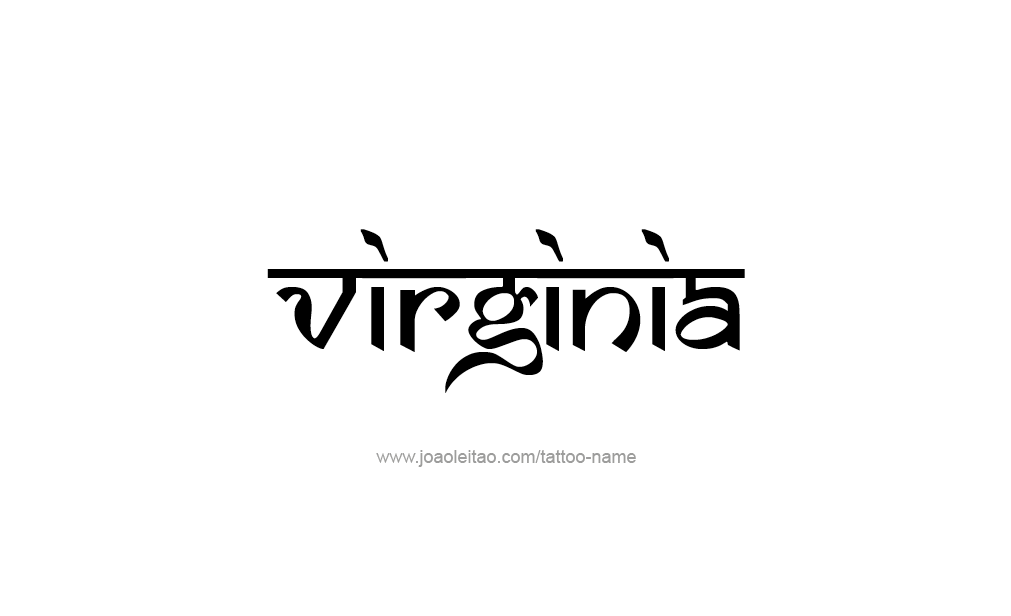 Tattoo Design  Name Virginia  