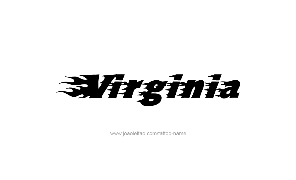 Virginia Name Tattoo Designs
