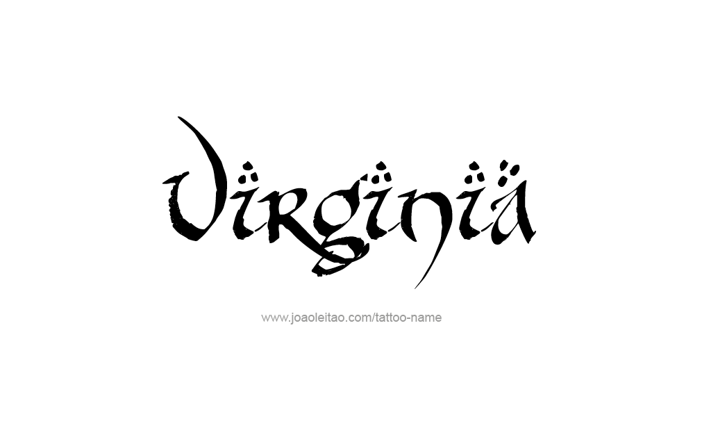 Tattoo Design  Name Virginia  