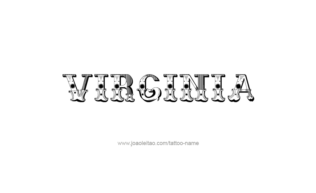 Tattoo Design  Name Virginia  