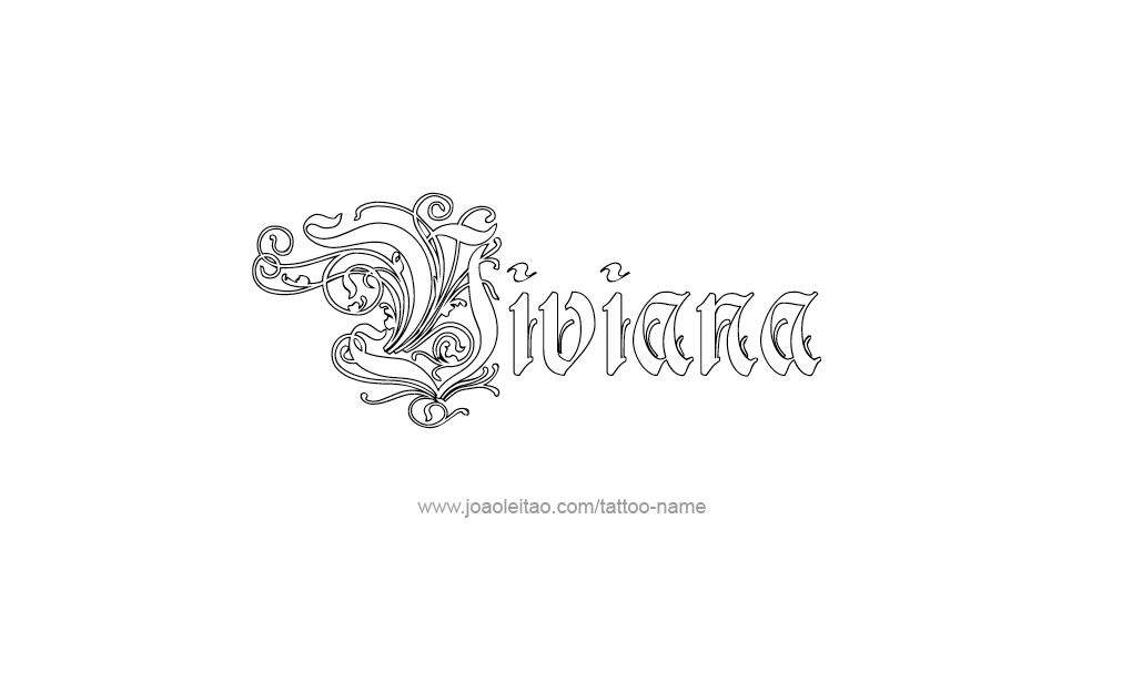 Tattoo Design  Name Viviana  