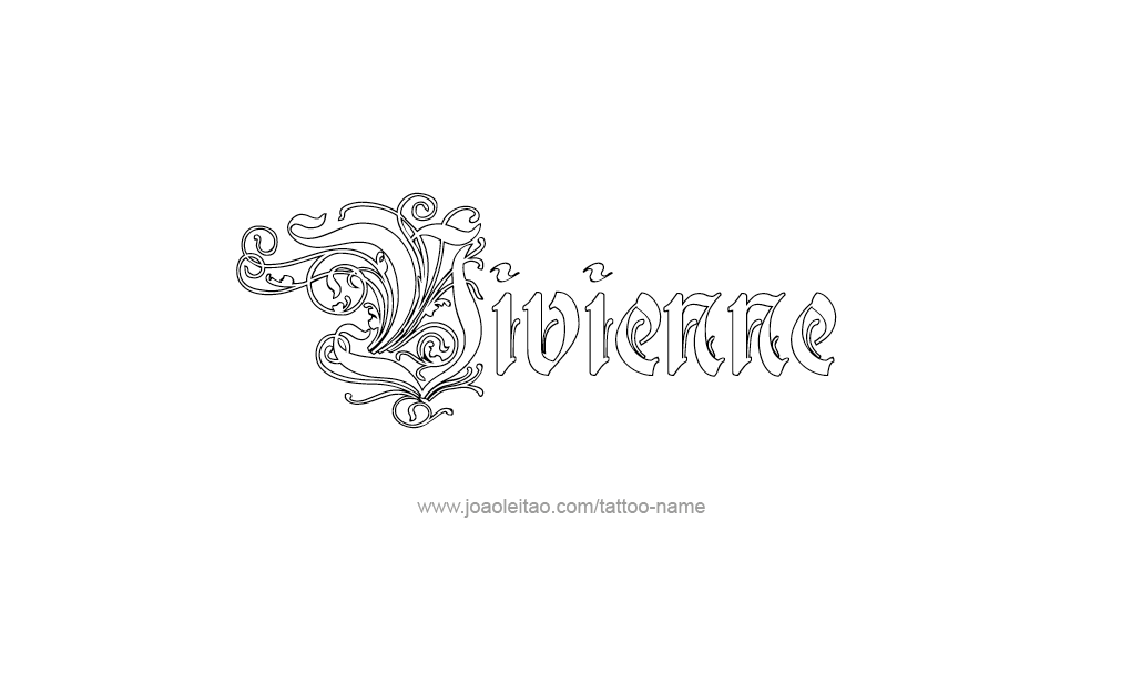 Tattoo Design  Name Vivienne  