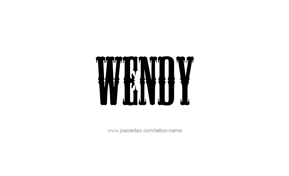 Tattoo Design  Name Wendy  