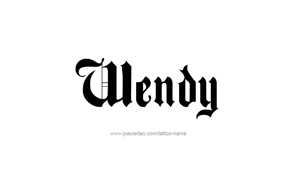 Tattoo Design  Name Wendy  