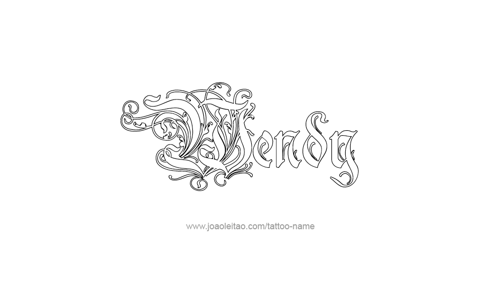 Tattoo Design  Name Wendy  